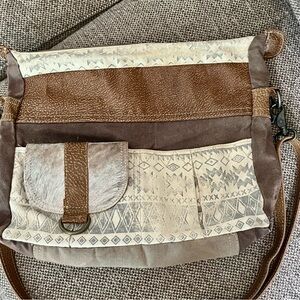 Myra Bag Brown and Cream Crossbody Bag